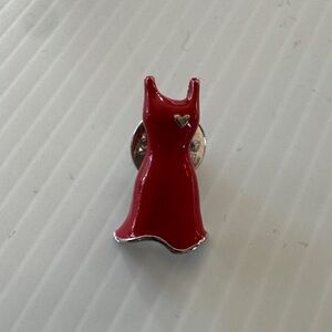 FREE with Purchase, add 2 bundle - Red Dress Pin brooch